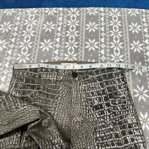 New L’agence Margot High Rise Skinny Jeans In Chestnut Black Croc Foil Size 25 - Picture 6 of 11